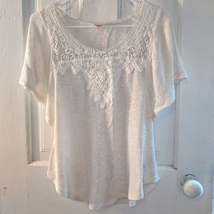 Flowy White Knit Top